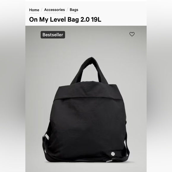SOLD - Lululemon On My level bag - Picture 1 of 7